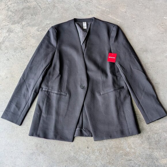 Spanx Perfect Collarless Blazer in Classic Black small NWT - Picture 1 of 9